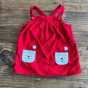 Santa Overalls (skirt) EUC 6 months